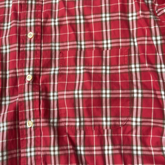 Authentic Mens Burberry Button Up  Red size L - Picture 3 of 7